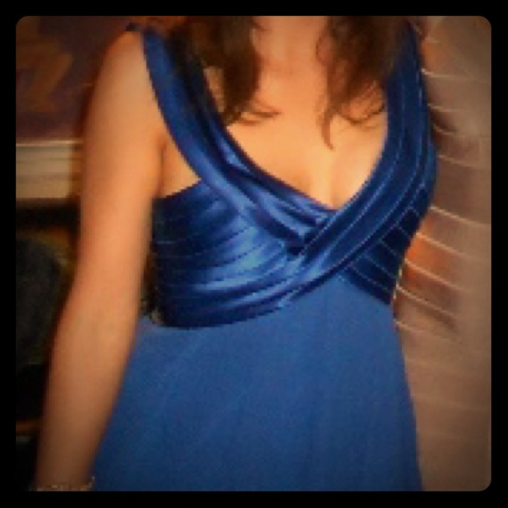 BCBG Royal Blue Satin Dress